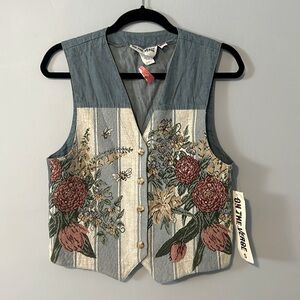 Vintage Denim Stitched Vest